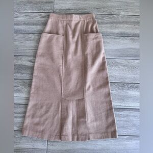 Vintage Elegant Tan Women's Skirt